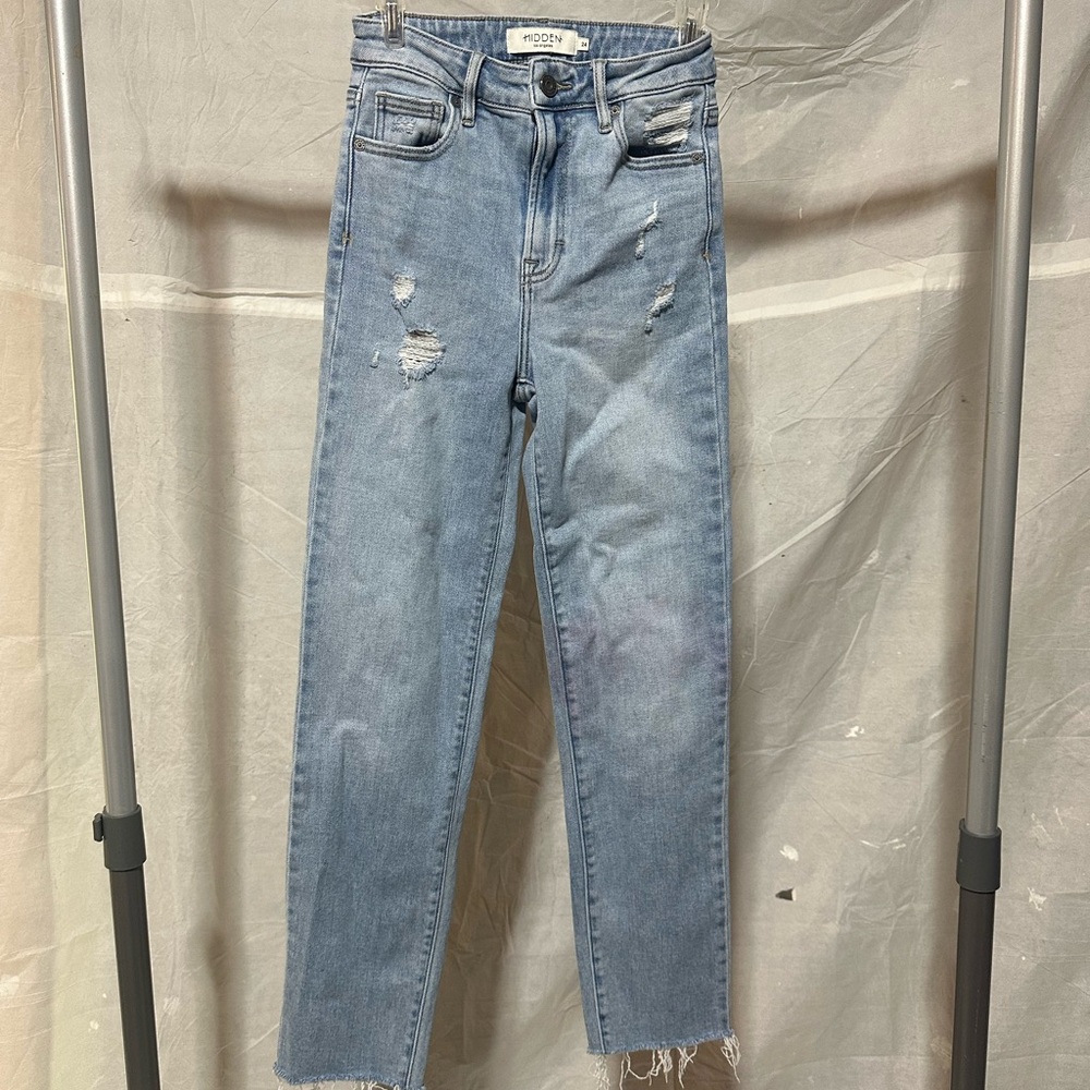 Hidden jeans, size 24, high rise, straight leg